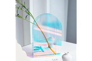 ‎BEYLAB BEYLAB Acryl Vase Moderne Design Aesthetic Room Decor, Transparent Unzerbrechlich Retro Dekoration Acrylic Art Vase deko Schlafzimmer, Wohnzimmer Tisch büro - Bunt
