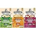 Apple & Blueberry Porridge Sachets 360g with Strawberry, Raspberry & Cranberry Porridge Sachets 339g & Golden Syrup Porridge Sachets 360g - Bundle Consisting of Quaker Oat So Simple x3 Packs