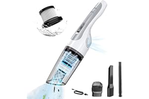 WHJC Akku Handstaubsauger Kabelloser 120W 12000Pa Autostaubsauger Mit HEPA Filter Wiederaufladbarer Mini Staubsauger für Auto,Haus,Küche,Tierhaare