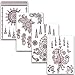 Temporary Arabic Henna Tattoos | Dermatologically Tested „VERY GOOD“ and Made in Germany | Set of 4 Sheets with 35 Beautiful Designs | Removable Tattoo Stickers by Ahimsa Glow®