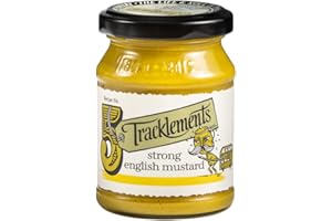 Tracklements Strong English Mustard, The Ideal Condiment for Gammon, Steak and Sausages or Partnered with Stew, Vegetarian and Vegan Friendly, Gluten Free, 140g Jar