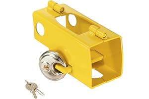 Mottez Antivol tête d'attelage Jaune 20 cm