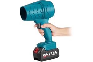 HUUPPHIP Turbo Jet Blower, 800W 38000RPM Handheld Mini Cordless Leaf Blower with 3000mAh Battery & Charger, Stepless Portable Dust Cleaner for Patio Cleaning, Drying, Blowing Leaves