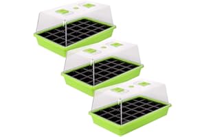 Schramm® Serre intérieure pépinière boîte 1, 2 ou 3 pièces 38x24x18 cm Mini Serre avec Couvercle et Ventilation, Dimension:3 pièces