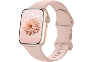 AMSKY Silikonowe paski kompatybilne z paskiem Apple Watch 40, 46, 41, 44, 42, 45, 38, 49 mm, uniseks, sportowy pasek kompatybilny z iWatch serie 10, 9, 8, 7, 6, 5, 4, 3, 2, 1, Se Ultra, K-Herbata