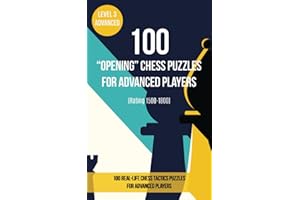 100 “Opening” Chess Puzzles for Advanced Players (Rating 1500- 1800): 100 real-life chess tactics puzzles to make you a better player