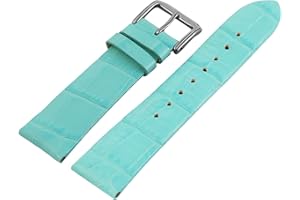 Excellanc - Replacement Genuine Leather Watch Strap Crocodile Look Pin Buckle Width 16-26 mm