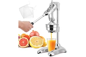 Moongiantgo Exprimidor De Cítricos Manual Comercial De Doble Modo, Exprimidor Profesional De Limón Con Palanca Sin Esfuerzo, Prensa Manual Ergonómica Para Naranjas, Granadas, Limones Y Sandías