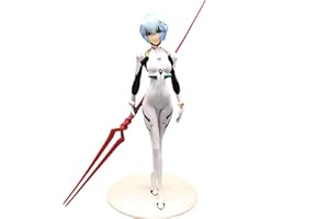 Luxetoys Figura de anime Ayanami Rei con lanza de transporte, 23 cm, modelo de estatua de juguete para escritorio