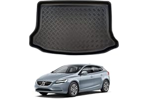 NOMAD Boot Liner for Volvo V40 (2012-2019) Tailored Fit Car Floor Mat Protector Guard Tray Black Custom Fitted Accessory - Dog Friendly & Waterproof with Raised Edges