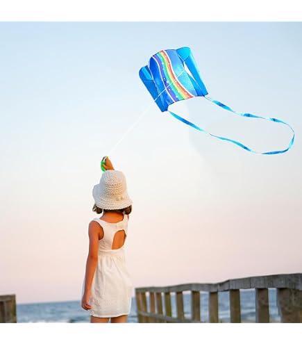 Aquilone Per Bambini Dinasour + Unicorn – Set Con Manico, Corda Da 60 M E Girella, Facile Da Volare