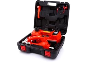 ROGTZ Hydraulic Car Jack Kit - All in One 5 Ton Floor Jack Stand Trailer Truck Trolley Car Lift 5 in 1 Tire Change Emergency Tyre Repair Set with Air Pump and Impact Wrench