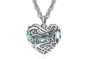 TANGPOET Ashes Jewellery 925 Sterling Silver Urn Necklace for Ashes Memorial Cremation Jewellery for Ashes Keepsake Pendant Necklace for Mum Dad Women Men Pet with Funnel Filler Kit