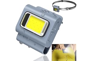 leyiteng Clip On Torch,Running Lights for Runners,Police Lights,Rechargeable Work Light,Clip on Flashlight for Runners Rechargeable Safety, Portable Running Torch Camping Hiking Walking Dog