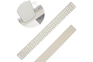 PRITOK Abtropfmatte Schmal: 70 x 5 x 0,5 cm Abtropfmatte Silikon, Lange Abtropfmatte, Schmale Barmatte, Verlängerte, Silikon-Abtropfmatte für Geschirr, Tassen, Flaschen (Cremefar, 70cm)