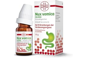 ‎DHU DHU Nux vomica D6 Streukügelchen – hilft im Verdauungstrakt – nebenwirkungsarm, 10 g Globuli