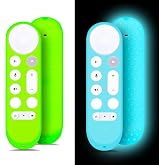 Silicone Case for Google TV Streamer 4K TV GY3LE Glow in The Dark Remote Controller (Green &amp; Blue) 2 Pack