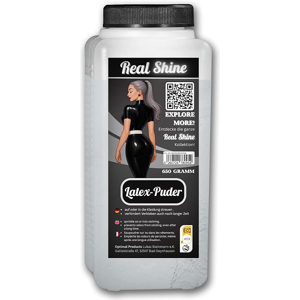 Latex Puder / Talkum – 500 G Fein & Rein – Für Latexbekleidung & Gummi-Pflege