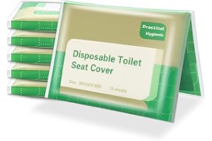 TRAUMARKEU Coprisedili WC in Carta 6 Confezioni da 60 Pezzi Copriwater Usa e Getta Biodegradabili in Carta per Bambini e Adulti,Copertura Igienica Monouso Ecologico Antibatterico Universale Tascabile per WC