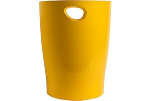 Exacompta - Rif. 45308D - 1 cestino per carta con manici ECOBIN BeeBlue in PP - Grande Capacità 15 Litri - Dimensioni 26,3 x 26,3 x 33,5 cm - per ufficio o casa - Colore zafferano