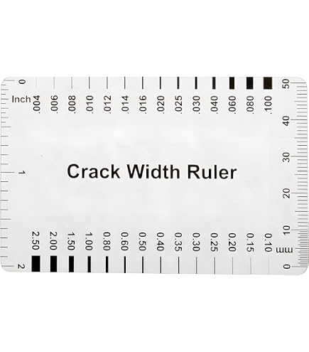 SHINWA Crack Scale Card – Stainless Steel Inspection Gauge (58699) – Made In Japan