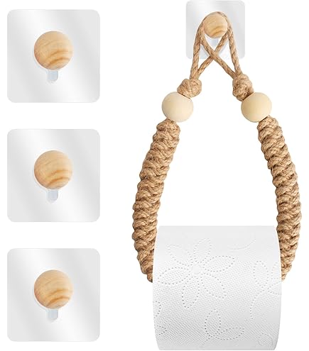 Porta Carta Igienica In Legno E Pelle - Design Moderno, Da Parete Per Bagno O Cucina - Foto 5