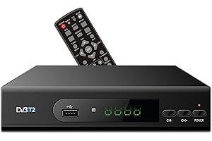 APM Décodeur TNT FULL HD, DVB-T2, Adaptateur TNT, Boîtier TNT, Standard DVB-T DVB-T2, Demodulateur Plusieurs Formats Multimédia, Sortie USB 2.0, HDMI, Résolutions : 576p 720p 1080p Full HD, 428000