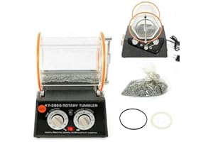 DIFU Pulidor de joyas, 180 W, 5 kg, 5 velocidades, tambor de pulido, pulidora rotativa, 220 V