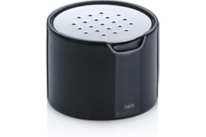 kela Fino pułapka na muszki owocówki do użytku wewnątrz pomieszczeń, do ponownego użytku, pułapka na komary z naturalnymi środkami (ocet, woda), trwała, ceramiczna matowa czarna