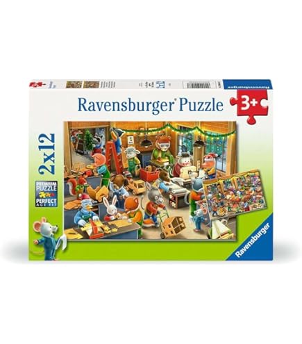 BONNYCO Houten puzzel, 4-delig, verpakking met 16 cadeau-ideeën, verjaardag, kinderen, uitnodigingen, 1 tot 5 jaar, speelgoed voor baby's, meisjes en