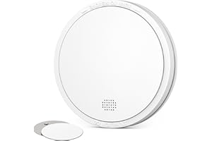 CHZHVAN Detector de Humo con Batería de 10 Años, Alarma de Incendio con Indicador LED y Botón de Silencio, Alarma de Humo con Batería, Conforma al Estándar EN 14604, 1 Pieza