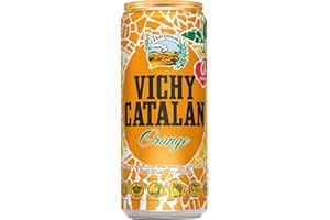 GOOD4YOU Vichy Catalan Agua Mineral Natural con Gas Sabor Naranja Lata 33 cl