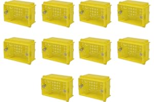 A2ZWORLD 10 Pezzi Scatola 503 Da Incasso 104x74x53,5mm, Rettangolare Per 3 Moduli, Cassetta Da Incasso, Montaggio A Parete, Scatola di Distribuzione e Derivazione