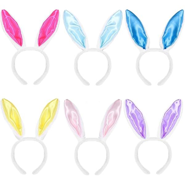 Déguisement Lapin Pâques - 3 Bandeaux & 2 Barrettes Oreilles Carotte - Enfant/Adulte - Taille Unique