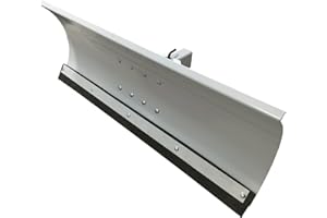 SRM - DESIGN Schneepflug Schneeschild Universal 5 Fach verstellbar für Einachsermaschinen oder Rasentraktoren 100x40 cm Grau