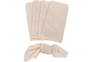 XZSKD 4 Pcs Cloth Napkins, 42*42cm - Cotton Linen Napkins, Reusable Party Napkins for Adults - Beige