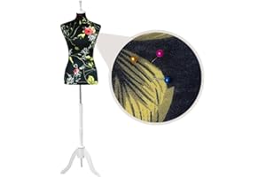 Loywe Manichino da sartoria, in schiuma, da donna, per sartoria, taglia 36/38 | 1018 (nero con rosso)