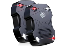 Morole Repellente Topi per Auto, Repellente Martore Auto con Flash | 9-65kHz Ultrasuoni per Topi a Batteria | Anti Martora, Faine, Donnole e Roditori | per Garage, Casa, Giardino (2 Pezzi)
