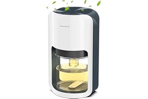 OMISOON Deshumidificateur d air 1200ml, Déshumidificateur Electrique avec éclairage LED 7 couleurs, Dégivrage Automatique, Silencieux, Portable Compact Déshumidificateur pour la Maison, Chambre, Bain