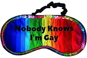 Deezee Nobody Knows I’m Gay Sleeping Eyemask, Red,One Size