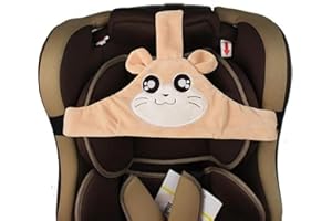 Peixiong Supporto per la testa del seggiolino auto per neonati, cintura fissa per dormire per seggiolino auto, cintura per la testa per bambini piccoli e bambini (marrone).