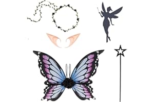 WINNSELL Fairy Wings, Fairy Wings for Adult Women Kids Girls Butterfly Wings Dress Up Fairy Angel Princess Set for Halloween Birthday Christmas Themed Party (B)