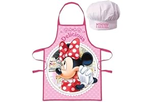 Palleon Minnie - Juego de delantal y gorro de cocina para niños