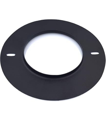 Rosone A 3 Fori Per Canna Fumaria Diametro 150 Mm, In Acciaio Fe Spessore 2 Mm, Colore Nero