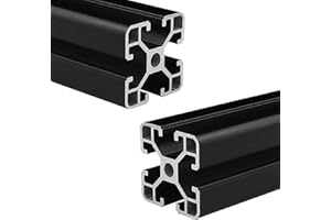 Coavoo AluProfil 4040 Alu Profil 300mm T Typ Schwarz Aluminium Profile 40x40 Europäischer Standard Eloxierte Linearschiene Extrusion 2 Stück, für DIY 3D Drucker und CNC