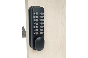 ShouSiFang Cerradura de puerta corredera digital de fácil código Sin claves (negro)