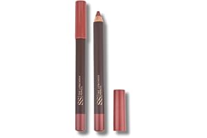 SS DOUBLE S BEAUTY SS| Double S Beauty - The Lip&Cheek Pencil | Perfilador Labios | Lipstick | Delineador Labios | Lapiz Labios, Pintalabios, Colorete y Sombra de Ojos | Lip Liner (Mar's Kiss - Marrón rosado)