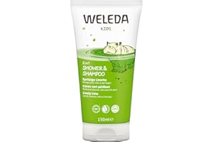 ‎WELEDA WELEDA Bio Kids 2in1 Shower & Shampoo Spritzige Limette, Naturkosmetik Duschgel und Bodylotion zur schonenden Reinigung von Haut und Haar, geeignet für Kinder ab drei Jahren (1 x 150 ml)