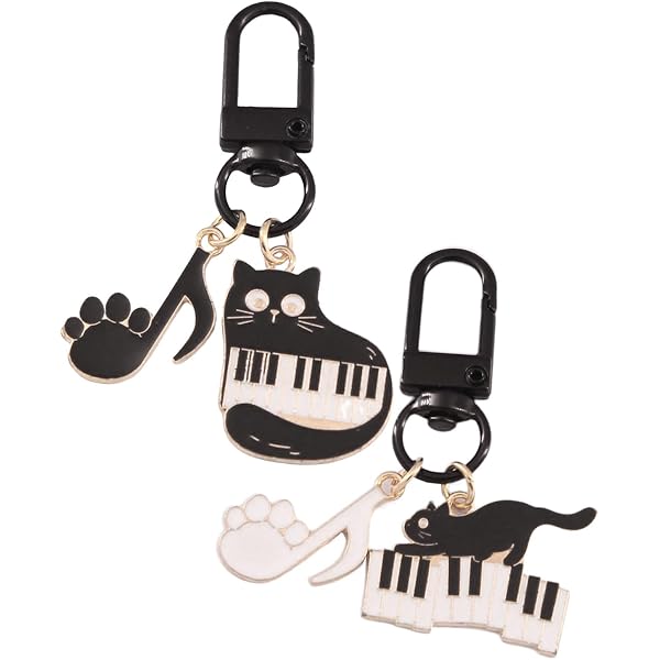 2 Portachiavi A Forma Di Pianoforte Con Tastiera Musicale - Regalo Creativo Per Musicisti - 4