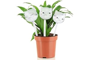 MSYU Plant Waterer Cute Self Watering Globes, Hand Blown Clear Glass Plant Water Bulbs for Indoor, Automatic Plant Watering Devices, Gifts for Family and Friends (3 Cats)
